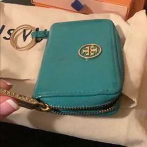 Teal Tory Burch Wallet Key Chain !